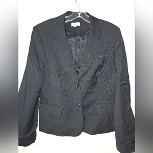 Ann Taylor Lined Black two button blazer.